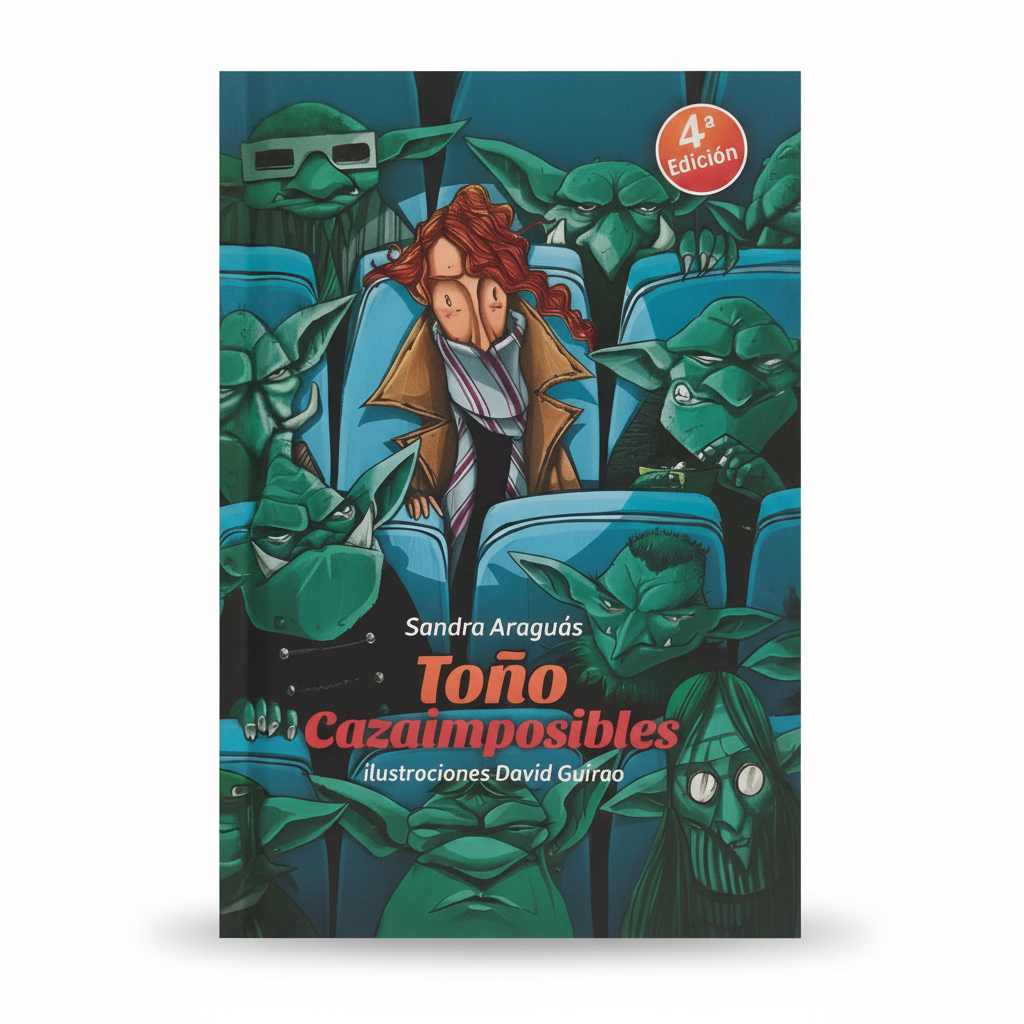 Portada del libro Toño Cazaimposibles de Sandra Araguás, ilustraciones de David Guirao, 4.ª edición