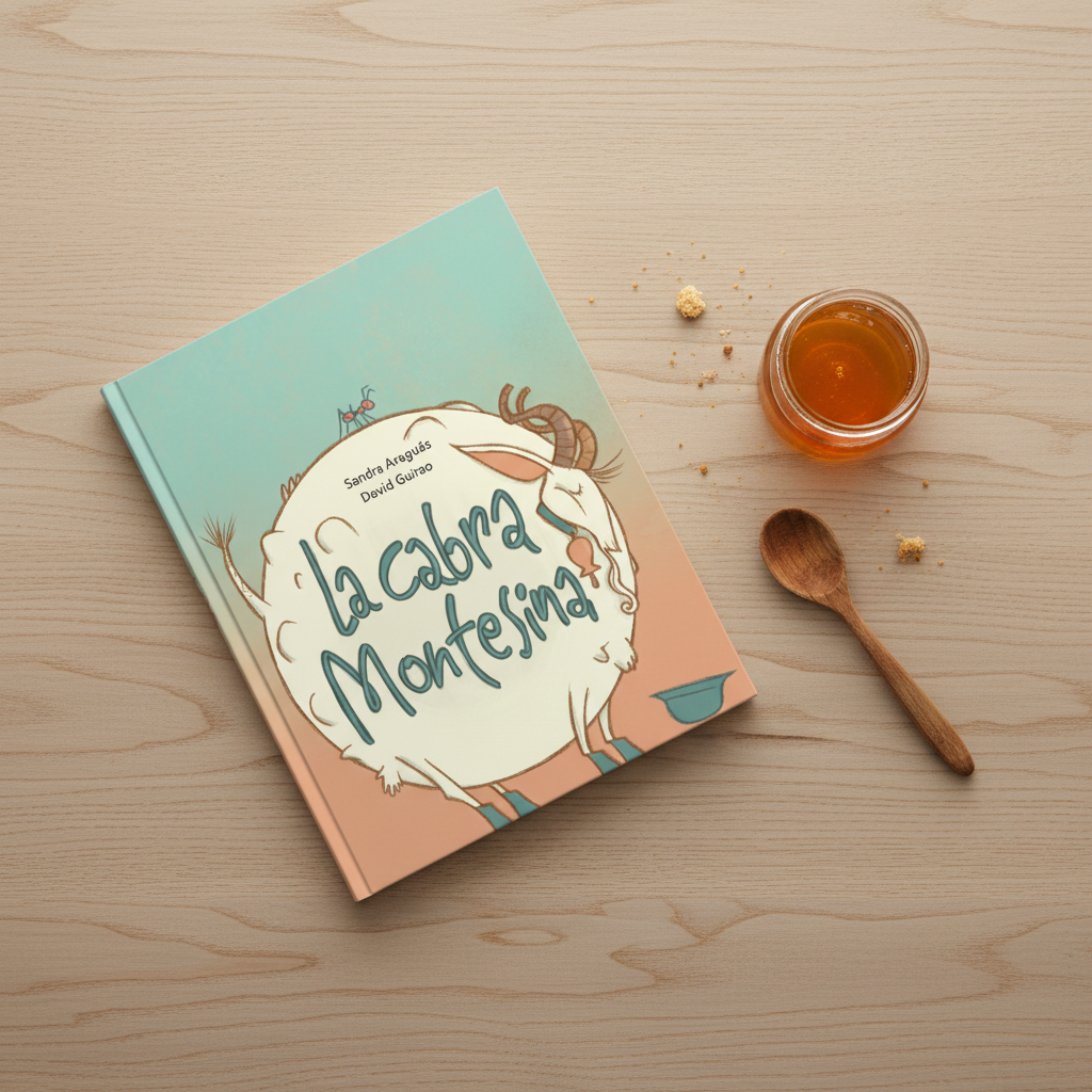 La cabra Montesina - flat lay casual con miel y migas