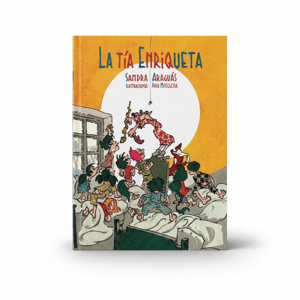 La tía Enriqueta - mockup libro de pie fondo blanco