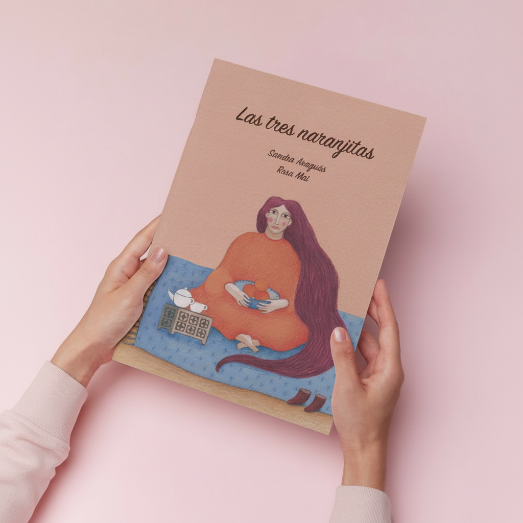 Las tres naranjitas – portada manos cuadrada